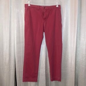 Polo Ralph Lauren stretch straight fit pink/red cotton pants. Size 34/30.
